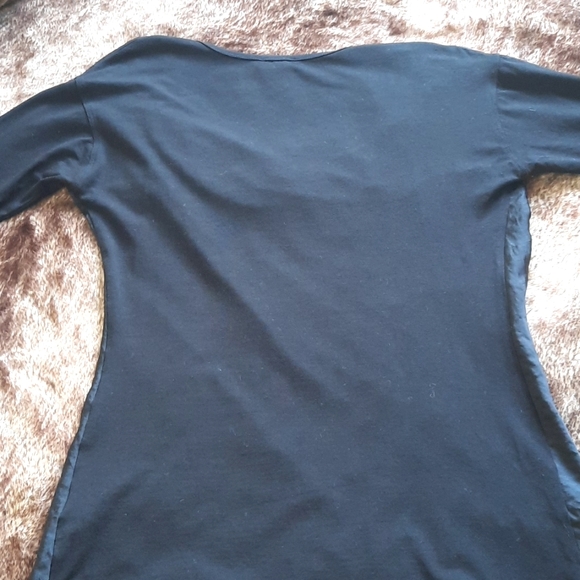 Vince Camuto Women's Drape Neck Quarter-Length Sleeve Top, Black, XS - Picture 5 of 12